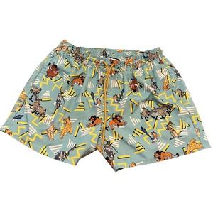 Disney Store Lion King Swim Trunks Mens XL Blue Mesh Lined Shorts, OH MY DISNEY